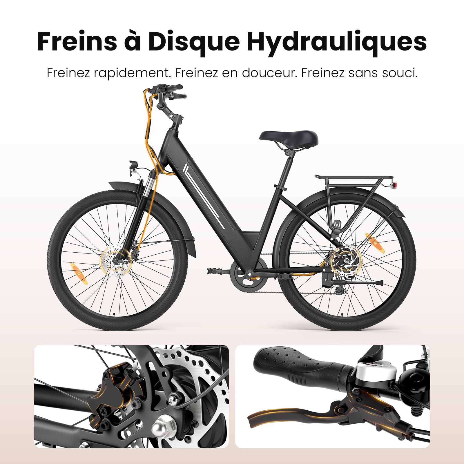 Touroll J1/J1 St/J1 Pro Vélo Électrique 27.5" Adulte, Autonomie 100KM, Moteur 250W, Batterie 15.6AH, E-Bike Trekking