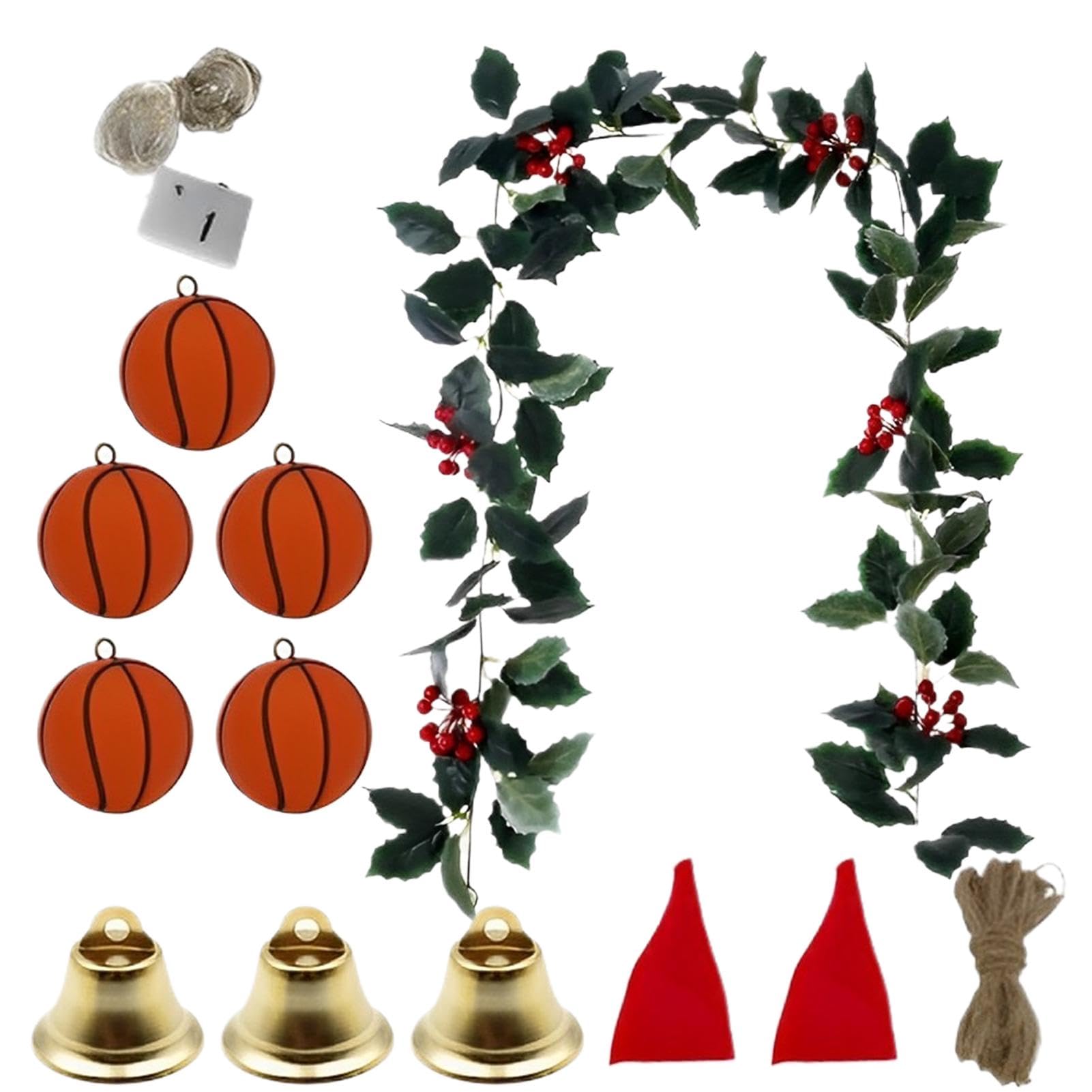 Guirnalda de Navidad artificial de pino verde para decoracion de escaleras