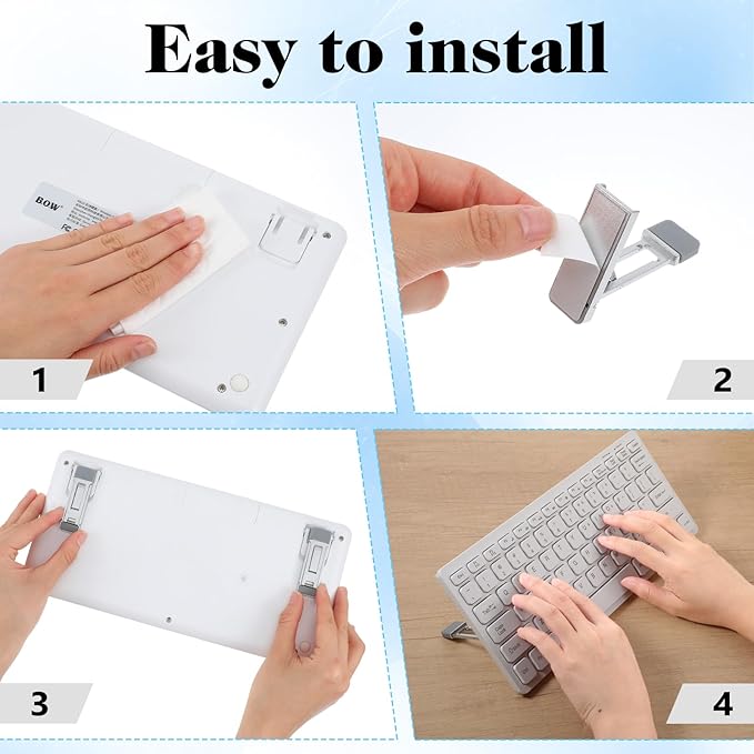 4 Pcs Soporte Plegable para Laptop, Ajustable 3 Ángulos, Antideslizante miniatura 7