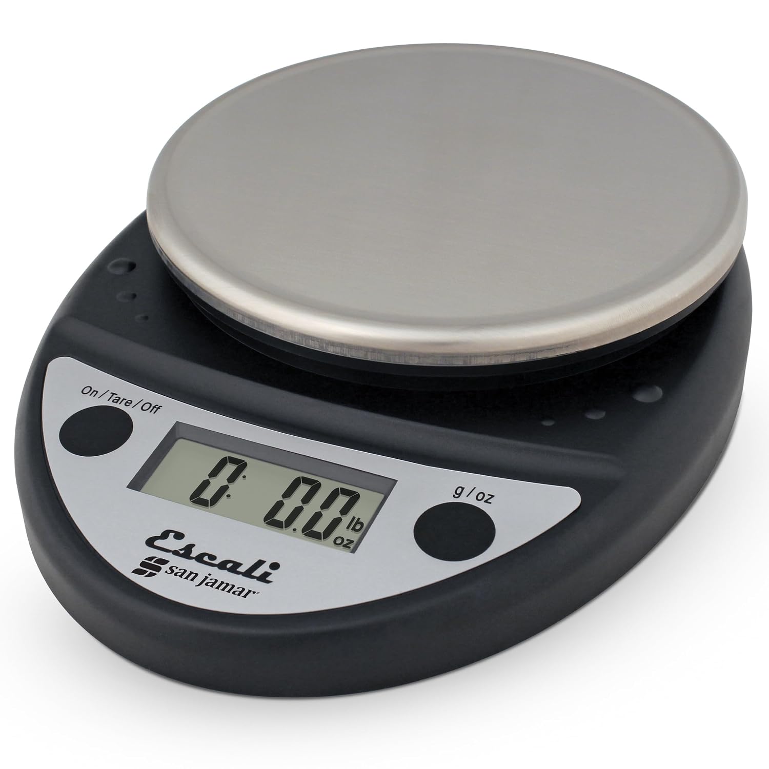 San Jamar Metal Digital Food Scale, Kitchen Scale, Gram Scale with Battery Operated for Cooking, Baking, Meal Prep, Diet Tracking, 11 Pounds, Red