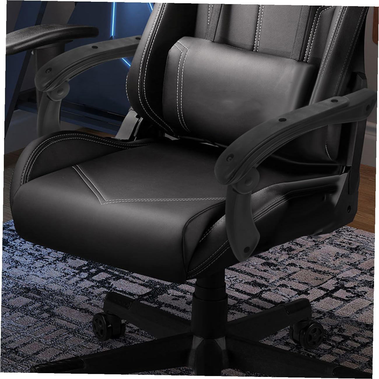 Veemoon Adjustable Office Chair Armrests Ergonomic Sturdy Plastic Armrest Replacement Universal Fit for Daily Use Wear-Resistant and Easy to Install