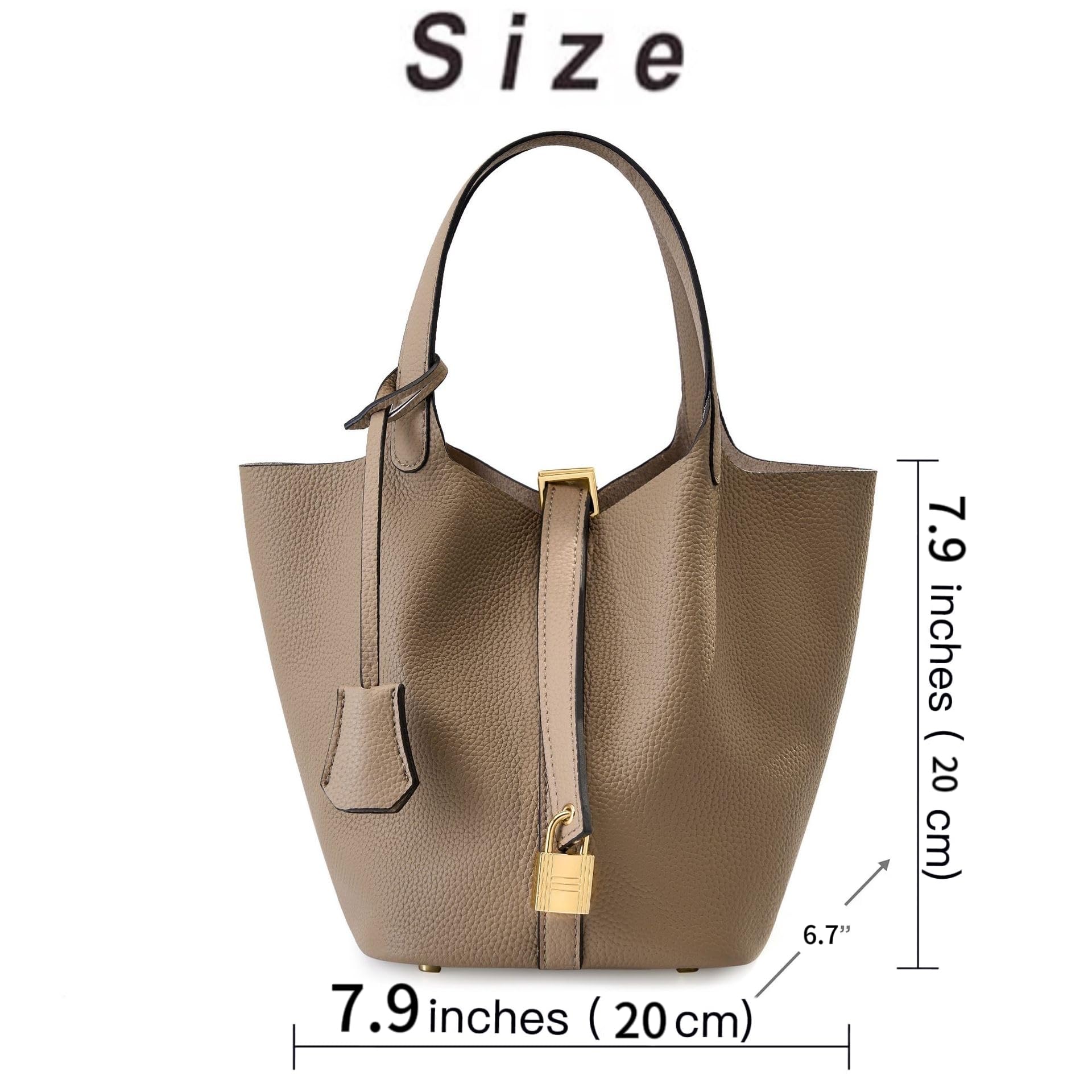 Monederos y bolsos de cuero genuino para mujer, moda de cuero genuino diseño de bloqueo de gran capacidad bolso de cubo casual de hombro, Gris