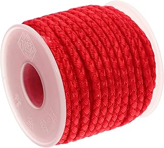 MAGICLULU Braided Rope Stretchy String for Bracelets Red Twine Natural Twine 1 Roll Gift Wrapping String Twine Cord Braided Nylon Thread Crafting Twine Rope Chinese Knot Making Twine Nylon