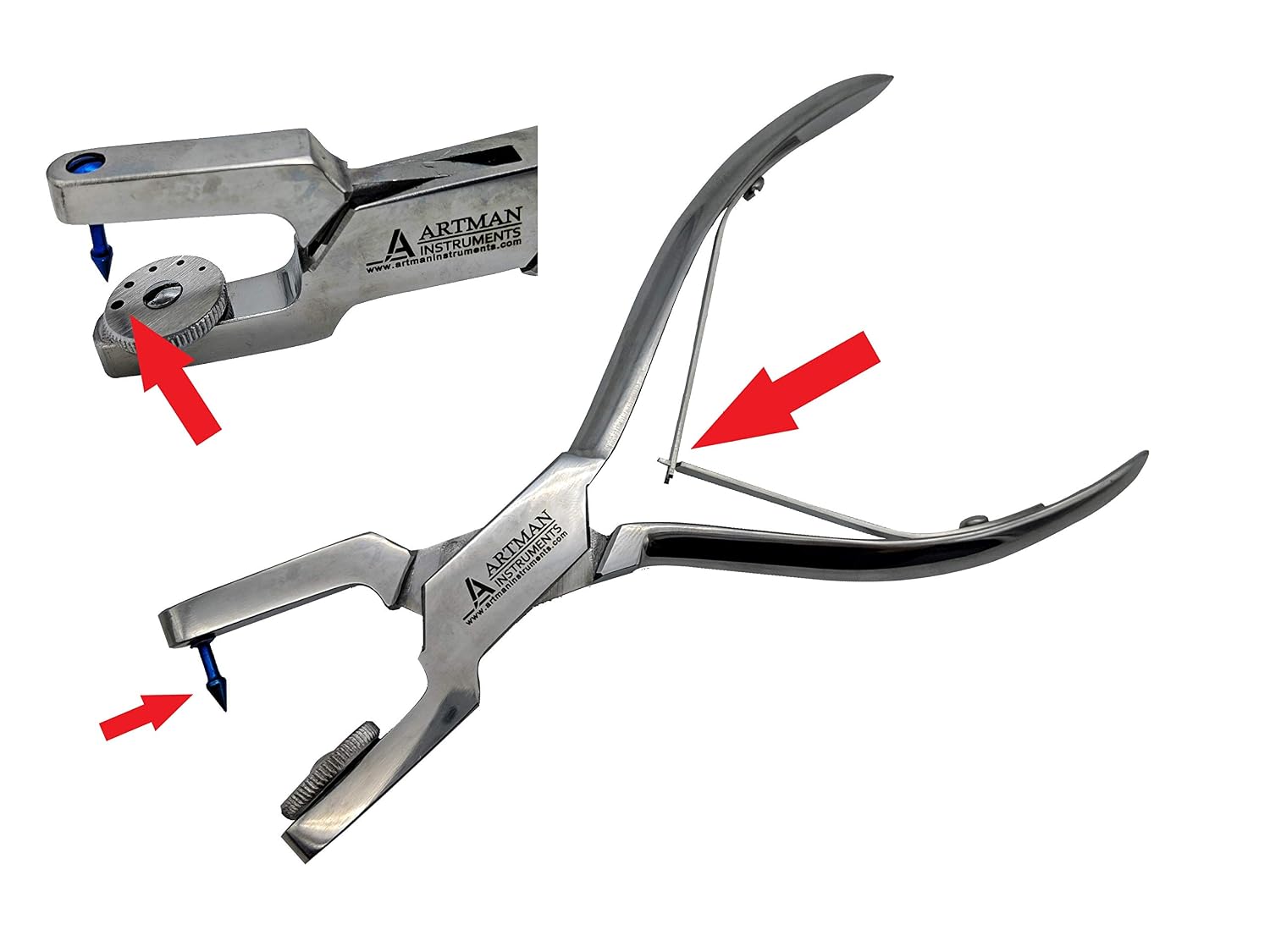 5 Size Hole Punch Pliers - Titanium Coated Rotary Punch For Rubber & Leather