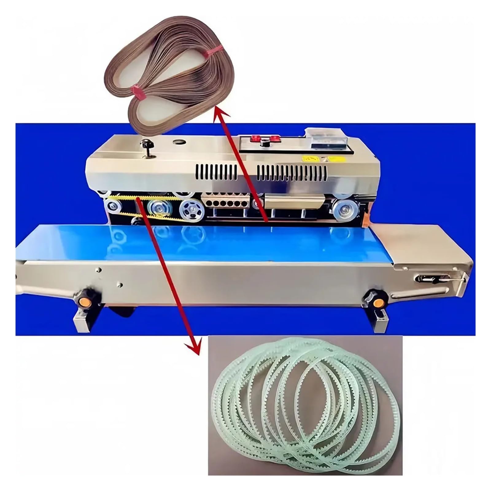 50 teile/beutel Band Sealer PTFE Gürtel 750 * 15 * 0,2mm FR-900 Größe for Kontinuierliche Band Sealer Hohe temperatur Band(750x15x0.2mm)