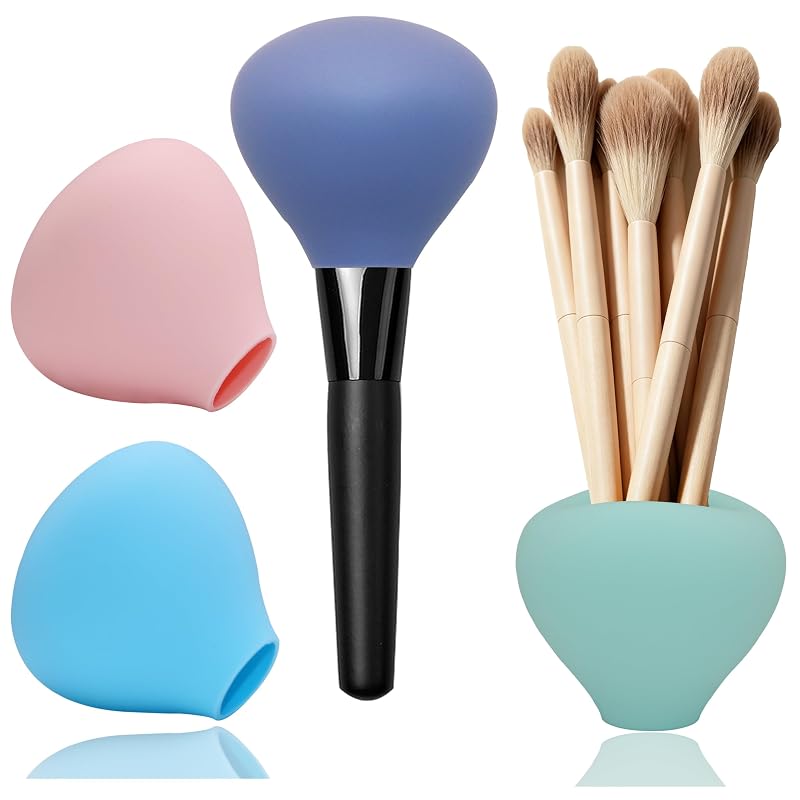 Flyaway Capas para Pincéis de Maquiagem de Silicone, Pacote com 4
