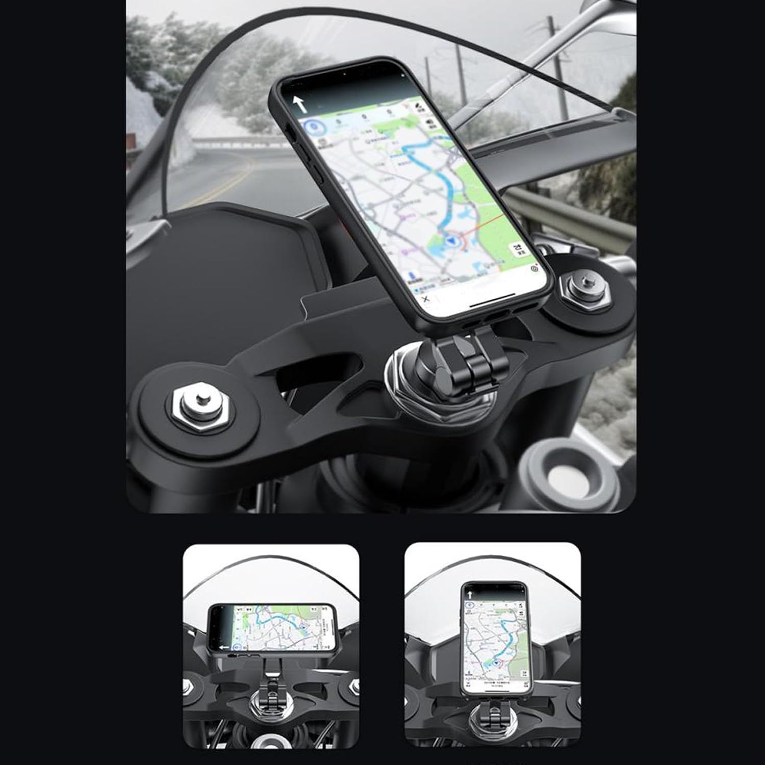 Universal Magnetic Bike Phone Mount Arrow Storage Case Adjustable Holder for Cell Phones Cycling Accessories