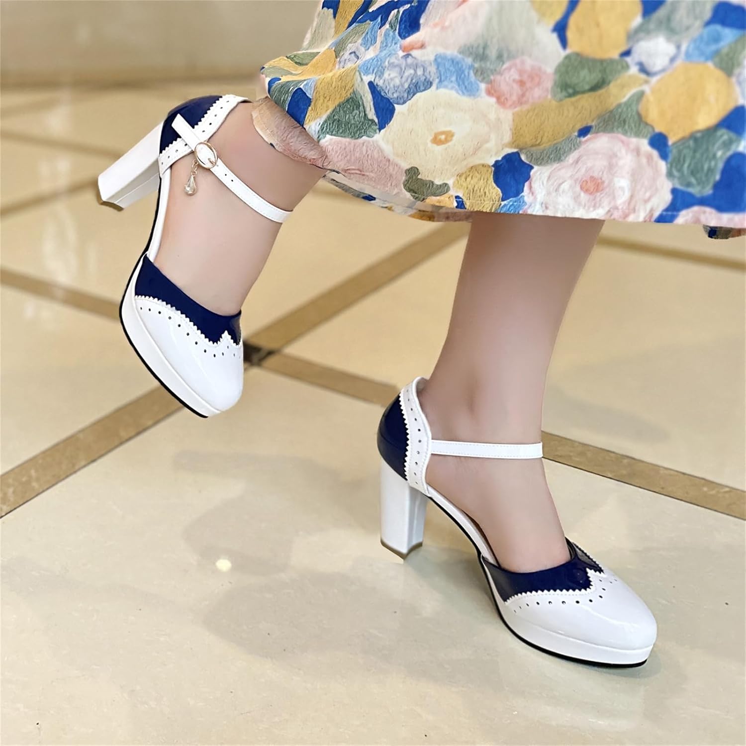 Mary Janes for Women Platform Heels Bow Kawaii Shoes Vintage Dress Pumps - Image 3