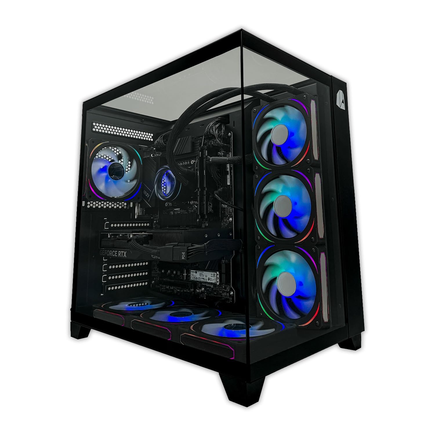 NitroPC - PC Gaming Extremo (Intel Core i7 12700K 12/20 5.0GHz, RTX 5060 Ti 16GB, RAM 32GB, M.2 2TB, Windows 11 Pro, iluminación RGB, WiFi) Ordenador de sobremesa, PC Gamer (Negro)