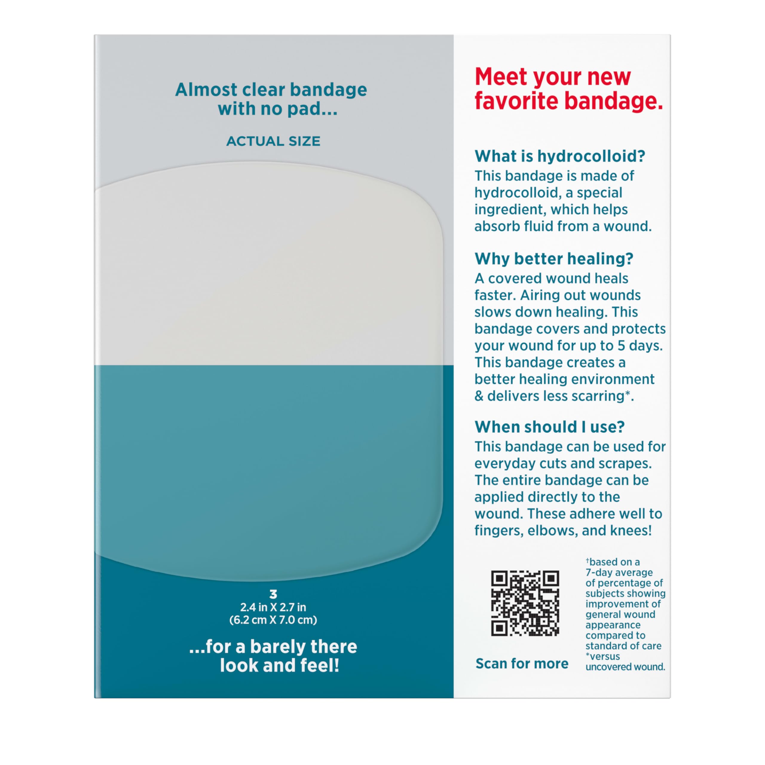 BAND-AID Brand Pro Heal 5 Day Protect Hydrocolloid Bandages, Jumbo, 3 Ct — Amazon image 9