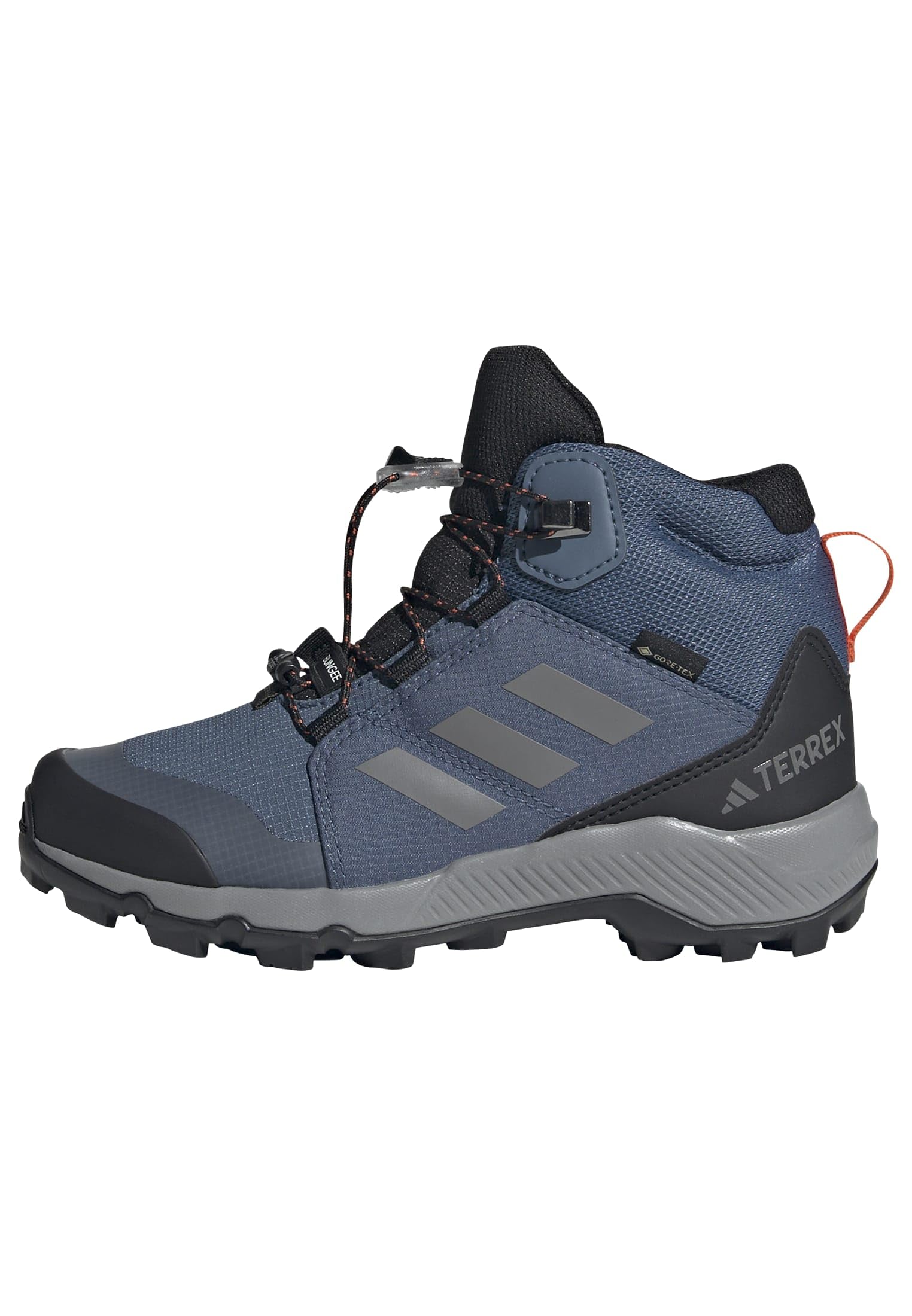 adidas Unisex Kinder Terrex Mid Gore-Tex Hiking Kids Shoes, Wonder Steel/Grey Three/Semi Impact Orange, 40 EU
