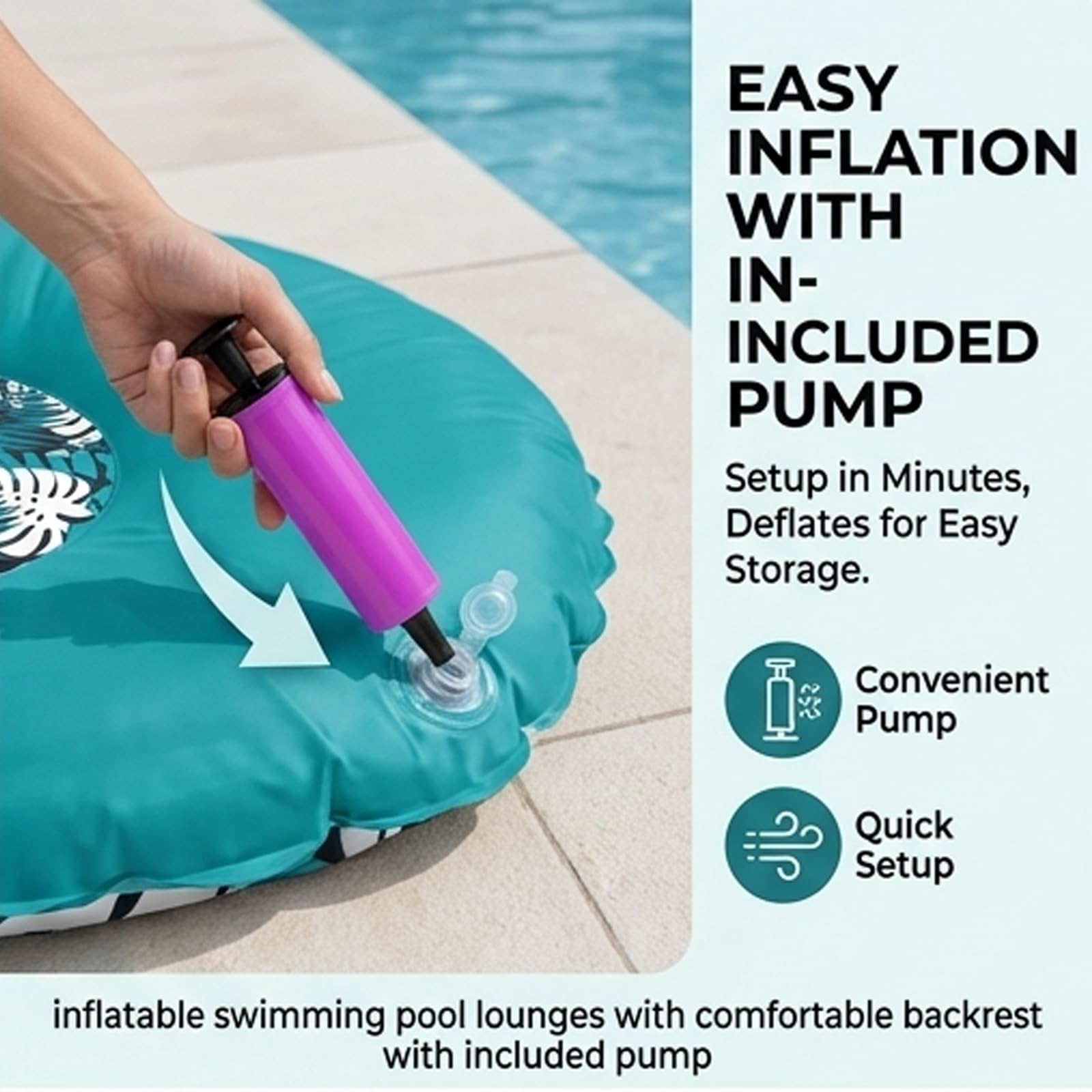 Aufblasbare Pool-Schwimmer, Pool-Nudeln, Pflanzenmuster, schwimmende Matte, Hängematte, Mehrzweck-See-Floaties, Must-Have Wasserhängematte für Entspannung und Schwimmkomfort
