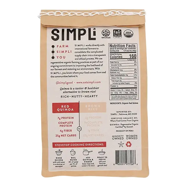 Simpli, Quinoa Red Organic, 12 Ounce 2