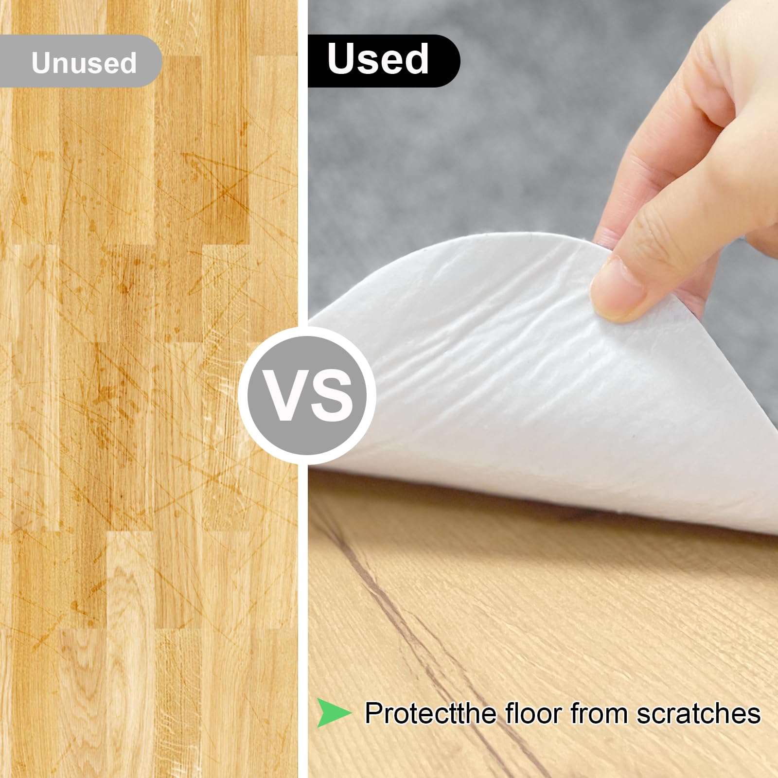 Tappeto Sedia Ufficio, Tappeto Salvapavimento Antiscivolo 90 x 120 cm, Ufficio Protettore del Pavimento, Tappeto per Sedia, Tappetino Pavimenti per Parquet e Pavimenti Duri/Piastrelle (Grigio chiaro