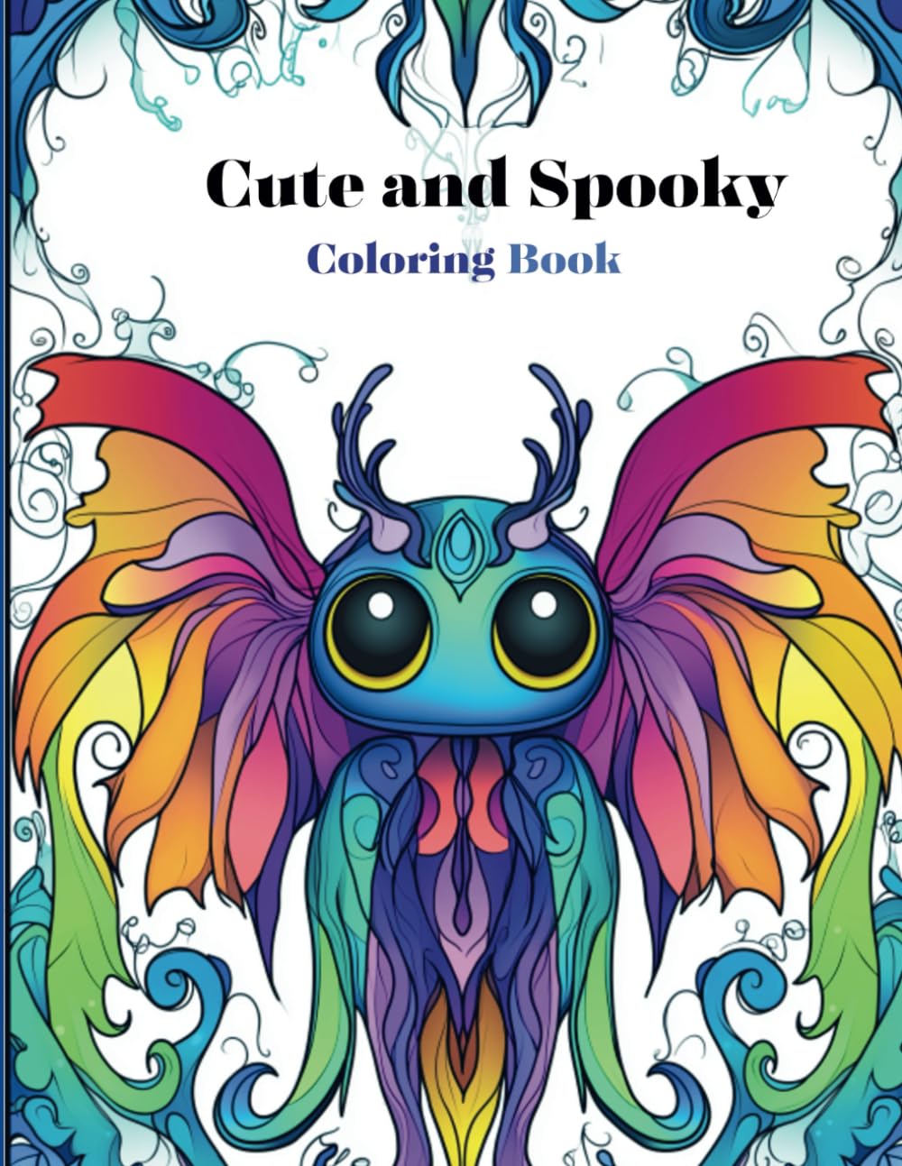 Cute & Spooky: An Adorably Frightful Coloring Book for Adults and Teens: Unique Illustrations to Color and Relax