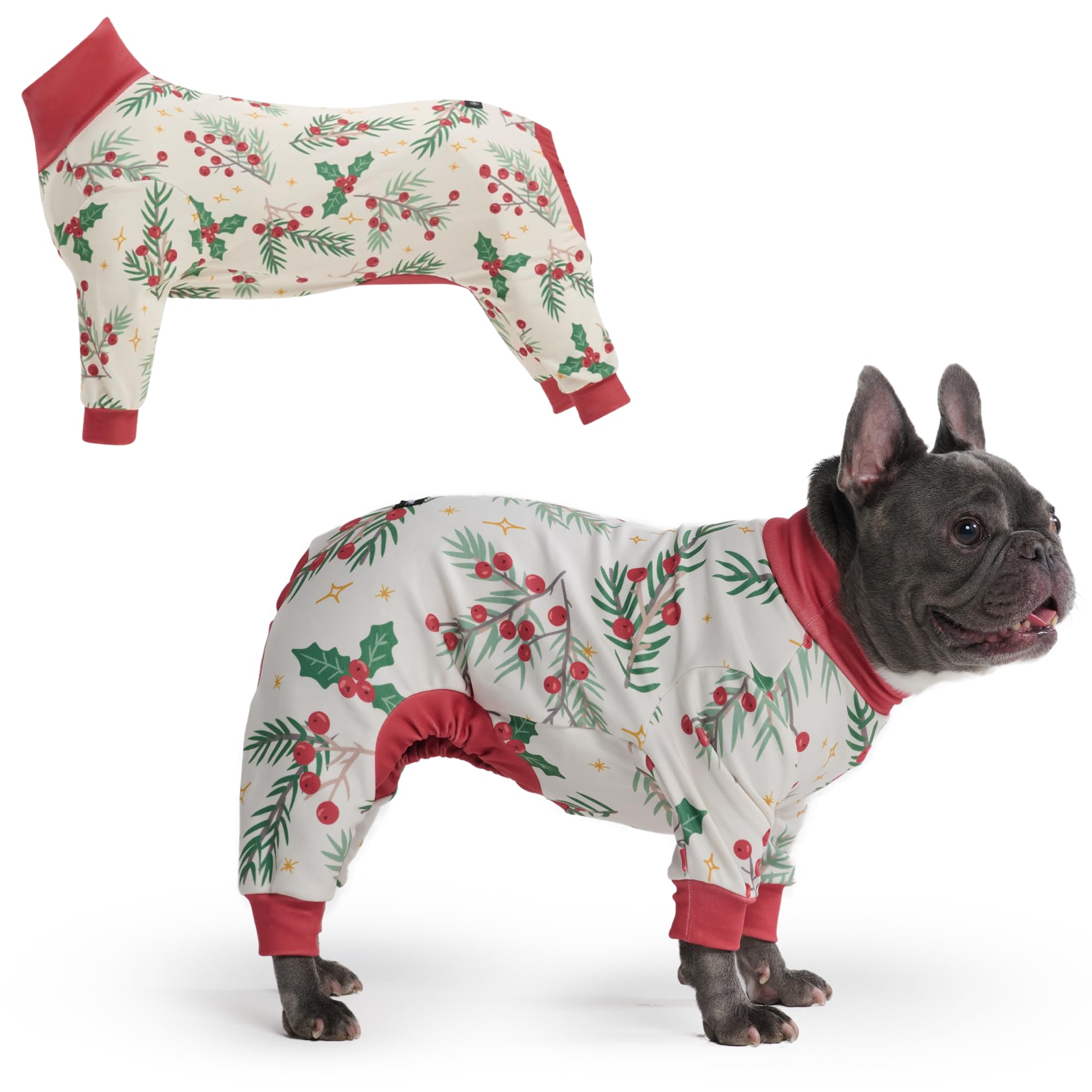 Spark Paws Christmas Dog Pajamas - Onesie Recovery Surgery Suit PJS