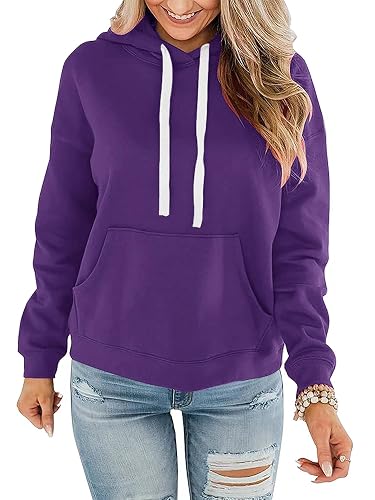 Women Hoodies Pullover Casual Loose Fit Long Sleeve Sweatshirt with