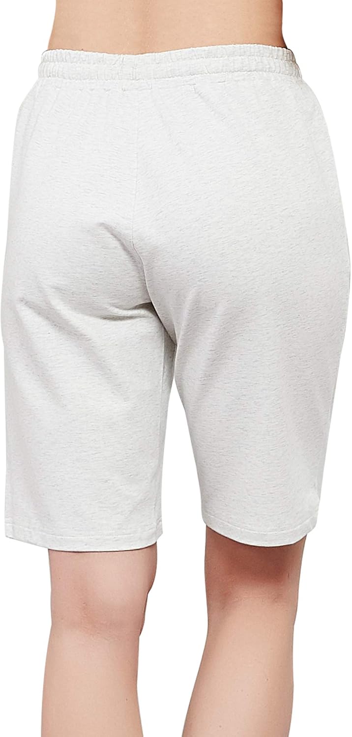 Stelle Women's 10"/ 7" Lounge Bermuda Shorts Athletic Casual Jersey Cotton Sweat Shorts with Pockets at  Women’s Clothing store