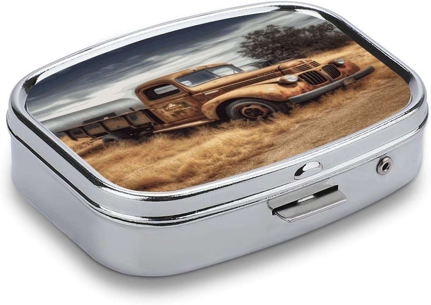 Old Truck Car Travel Pill Organizer Pill Case image 3