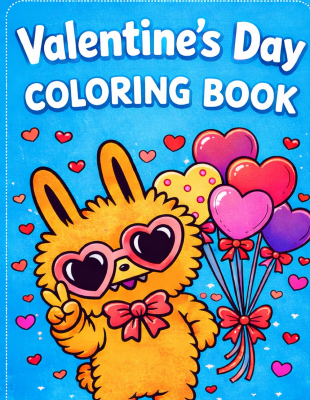 Valentine’s Day Coloring Book for Kids Ages 2–8 Cute Animal Designs, Bold & Easy Pages, Big Simple Coloring Fun: Adorable Animal Characters with Bold,