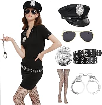EBYTOP Halloween Costumes for Women Adult 2025 Cop Costume Femal Police Outfit