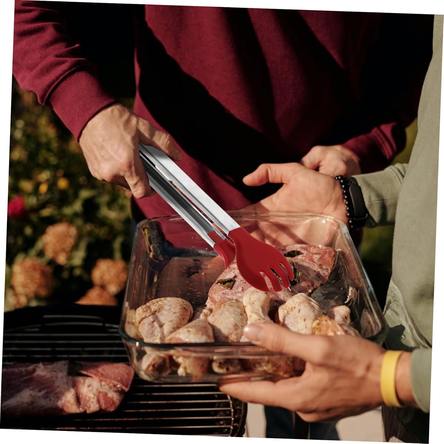 Pinze da cucina, 4 pezzi in silicone for alimenti, pinze for pane, pinze for verdure, utensili for griglia, utensili da portata, pinze for bistecca, pinze da cucina, pinze for griglia, ali di pollo, f