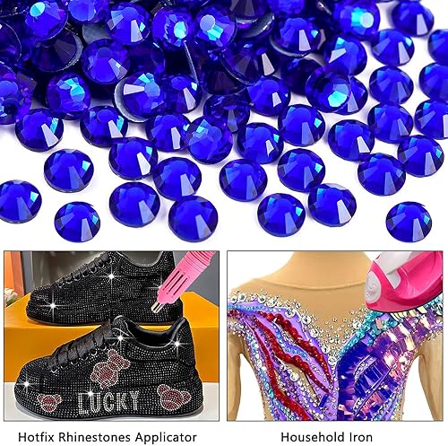 Miniatura 9 de BLINGINBOX 14400 diamantes de imitación termoadhesivos SS6-SS20 con parte trasera plana de vidrio de gran cantidad, piedras de cristal de strass