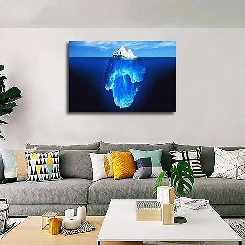 Miniatura 4 de Póster de iceberg del glaciar submarino antártico, decoración del hogar, pintura en lienzo, imagen HD, decoración de dormitorio, arte de pared sin