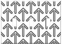 Vista 1 de Switch Plate Triple Toggle - Arrow Line Stripe Round Forward Up Upwards