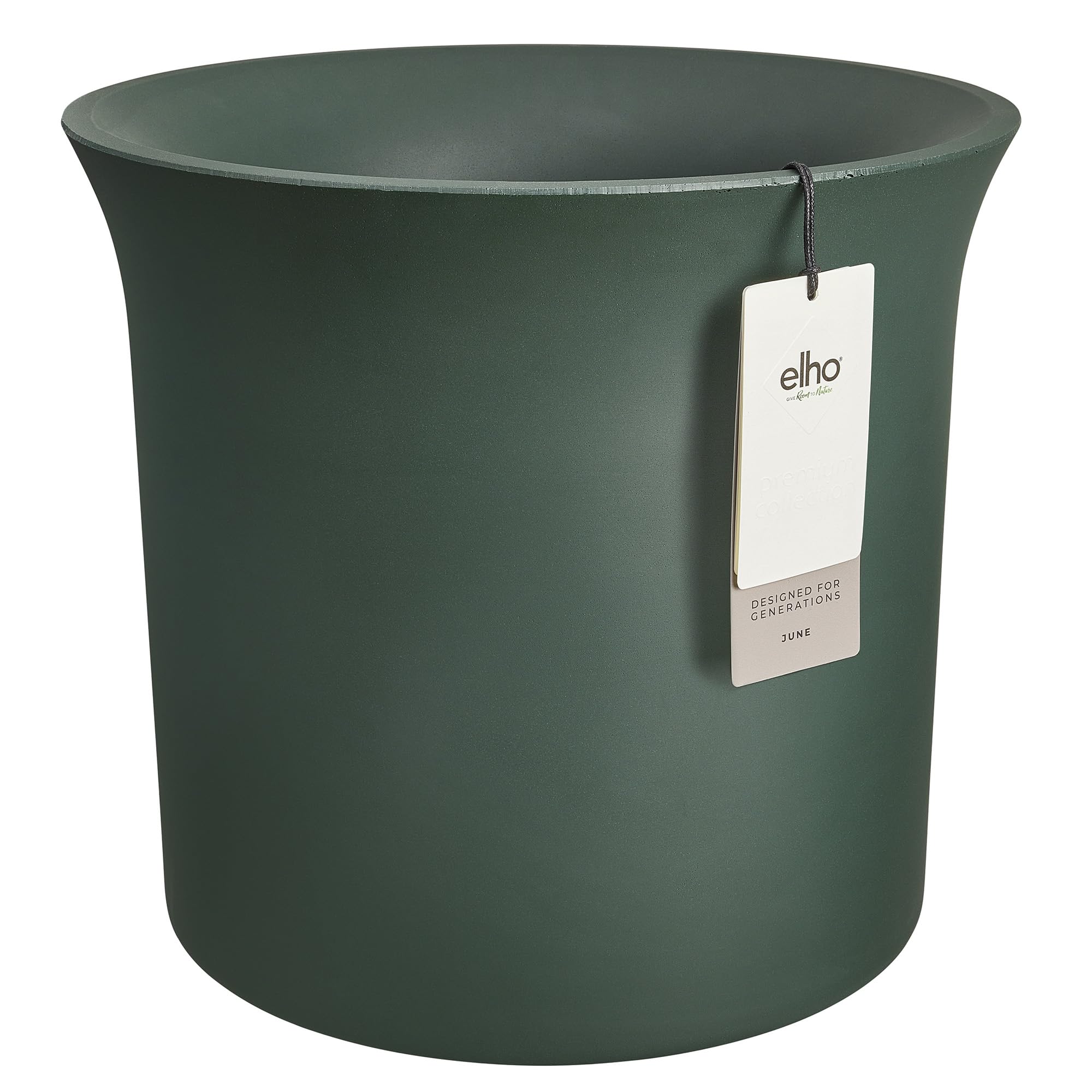 Elho Emerald Green June Tulip 40 - Plant Pot For Indoor & Outdoor - 100% Recycled Plastic - Ø 39 X H 39 Cm - Green