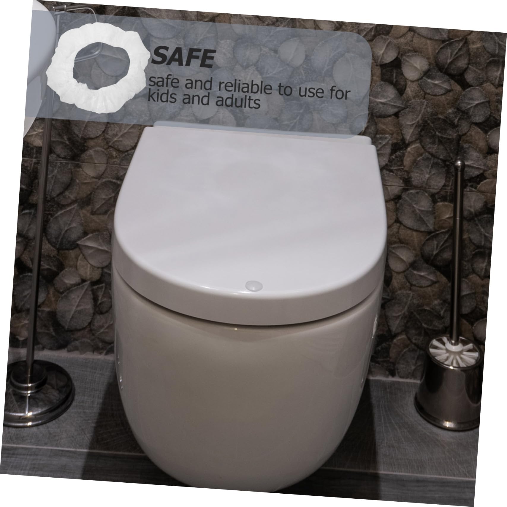 Abaodam Travel Essentials for Women: 50pcs Disposal Toilet Seat Covers Portable Potty Seat Sticky Tabs