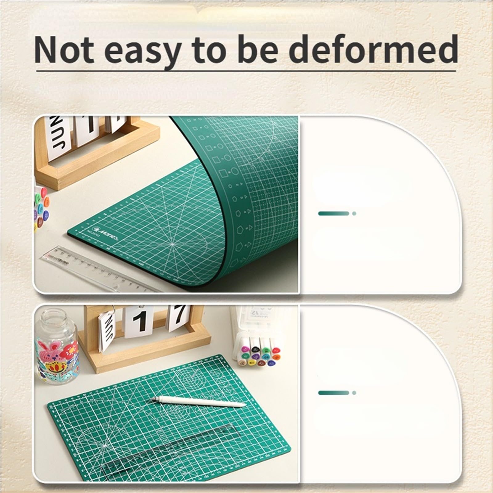 Tapis de découpe Tapis de découpe fait à la main A3/A4/A5, Double face, planche découper en PVC résistant aux coupures, tapis protection bureau, fournitures d'outils d'art(A3)