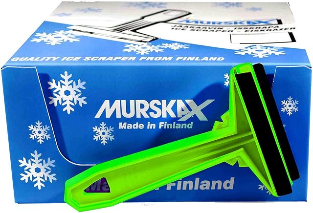 Murska Squeegee Ice Scraper Brass Blade Original of Finland random colour of Black Yellow or Green. Indestructible Windscreen Scraper Will Scrape Pesky Frost And Ice From Windscreens, Side Windows