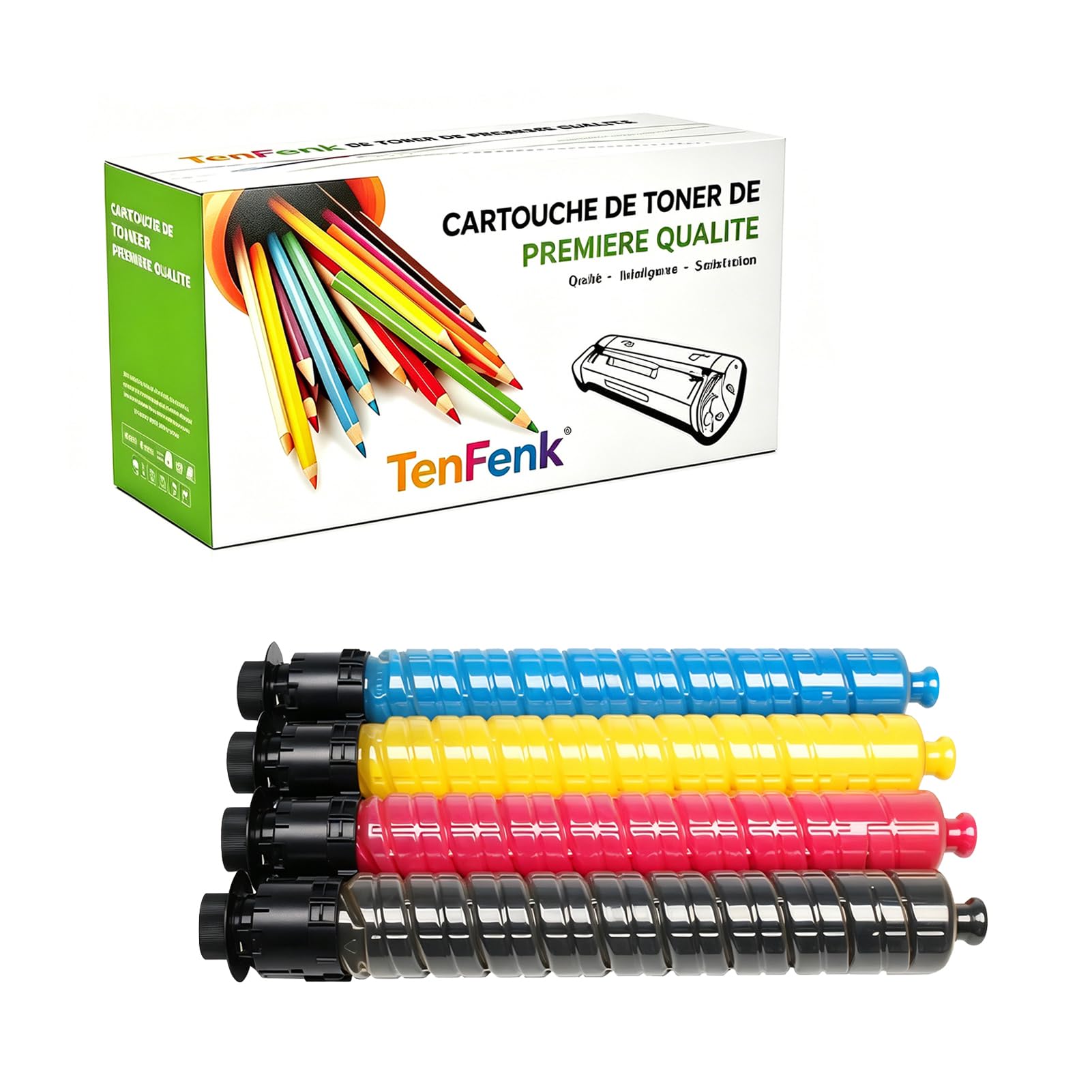 Compatible Remplacement Cartouche De Toner Pour Ricoh MP C501 842243 842244 842245 842246 Pour Avec Ricoh MP C501 MP C501SP MPC501 MPC501SP Imprimante,4-Pack,4p