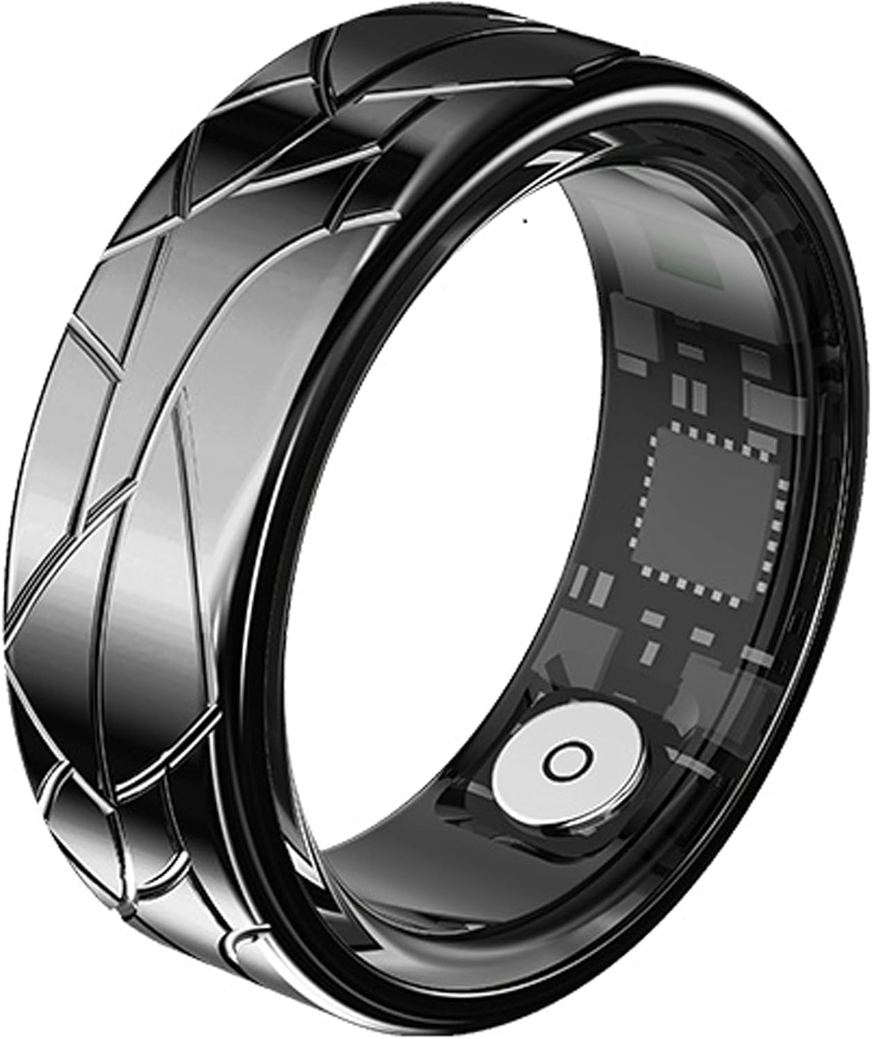 Smart Ring Men Women Health Ring Heart Rate Monitor SP-O2 Sleep Monitor Fitness Tracker Rings for Men Gesture Control Pedometer Step Counter Waterproof Compatible with Charging Case ios Android Phones