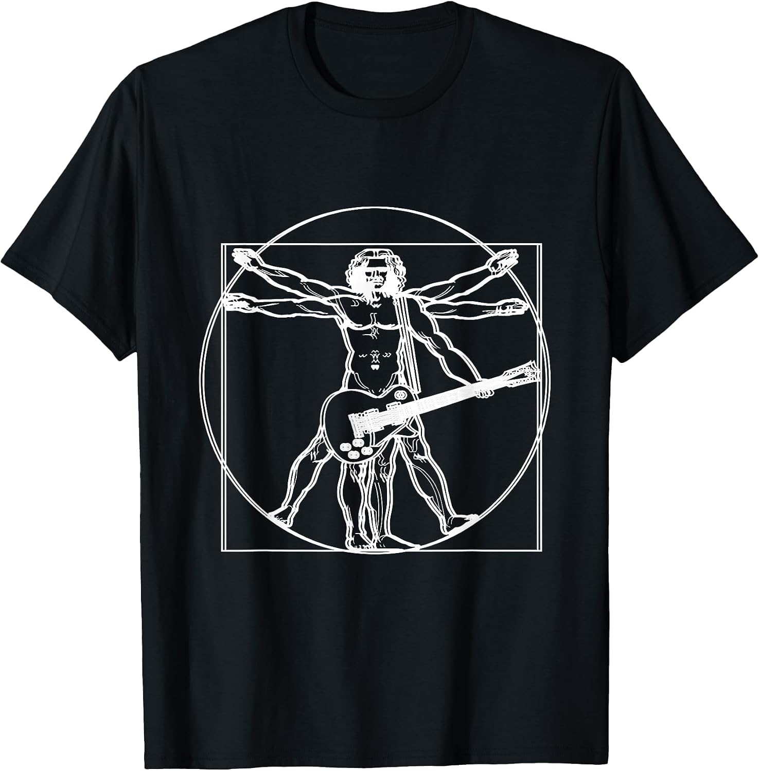 Da Vinci Electric Guitar Musical Instrument Guitarist T-Shirt