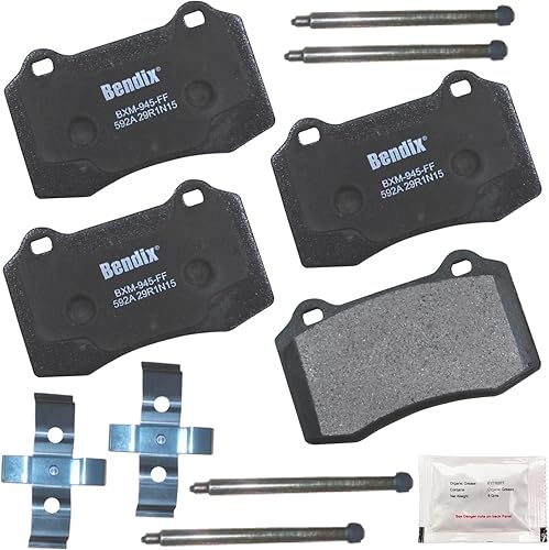 Miniatura 62 de Bendix Priority1 CFC154 - Juego de pastillas de freno de disco para Avanti II, Century, LeSabre, Regal, Riviera, chasis comercial, DeVille