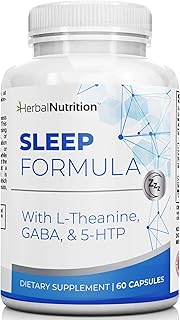 Sleep Support Supplement Sleep Formula is a Multi-Ingredient Sleep Supplement with Melatonin, GABA, L-Theanine, and More, Sleep Like You are on Cloud 9! One 60 Ct Bottle