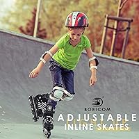 Vista 5 de Adjustable Inline Skates with Full Light Up Wheels,Outdoor Illuminating Roller Skates for Kids and Adults, Girls and Boys, Men and Women