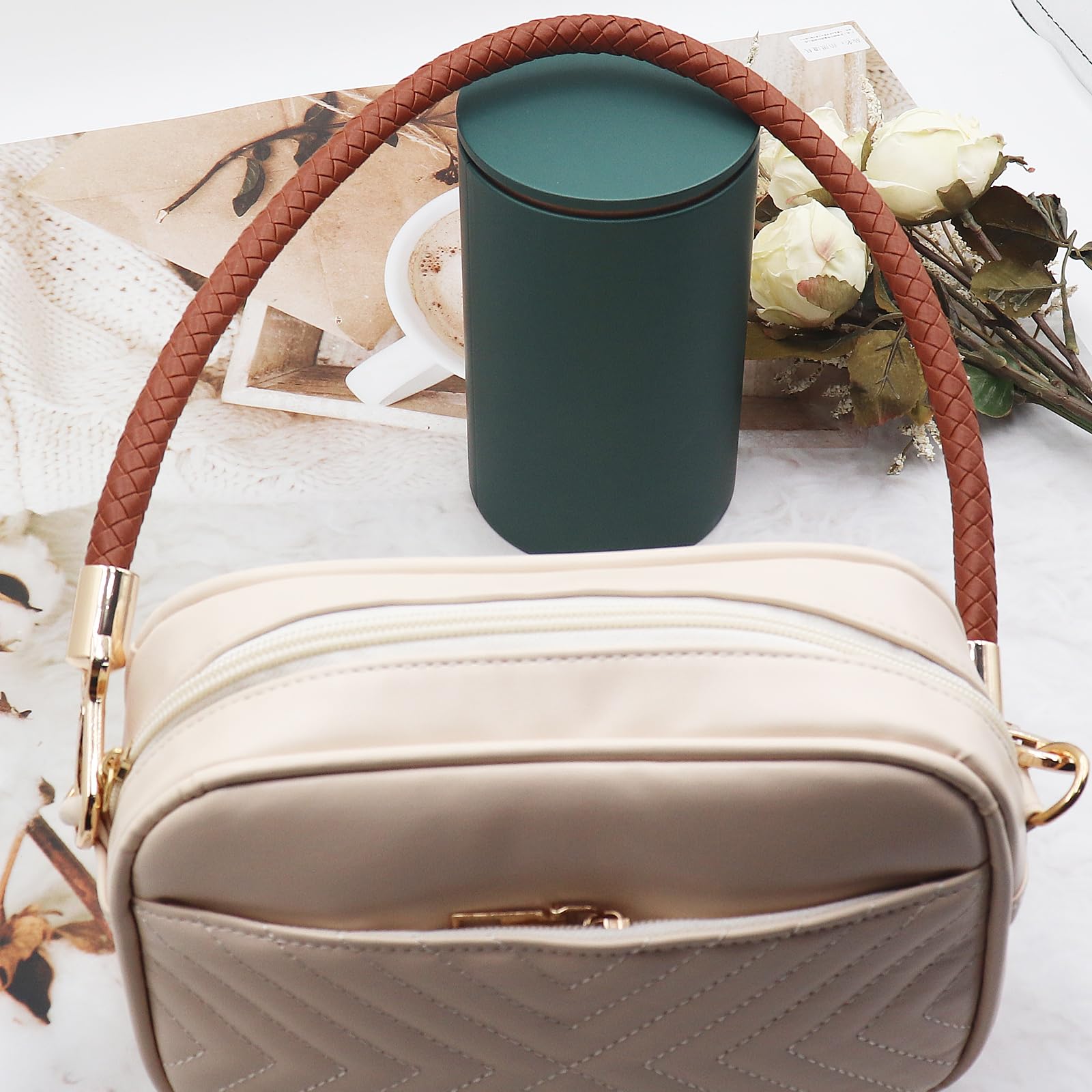 Borsa a spalla Missy Longuette Soft in pelle con catena e tracolla, colore NERO