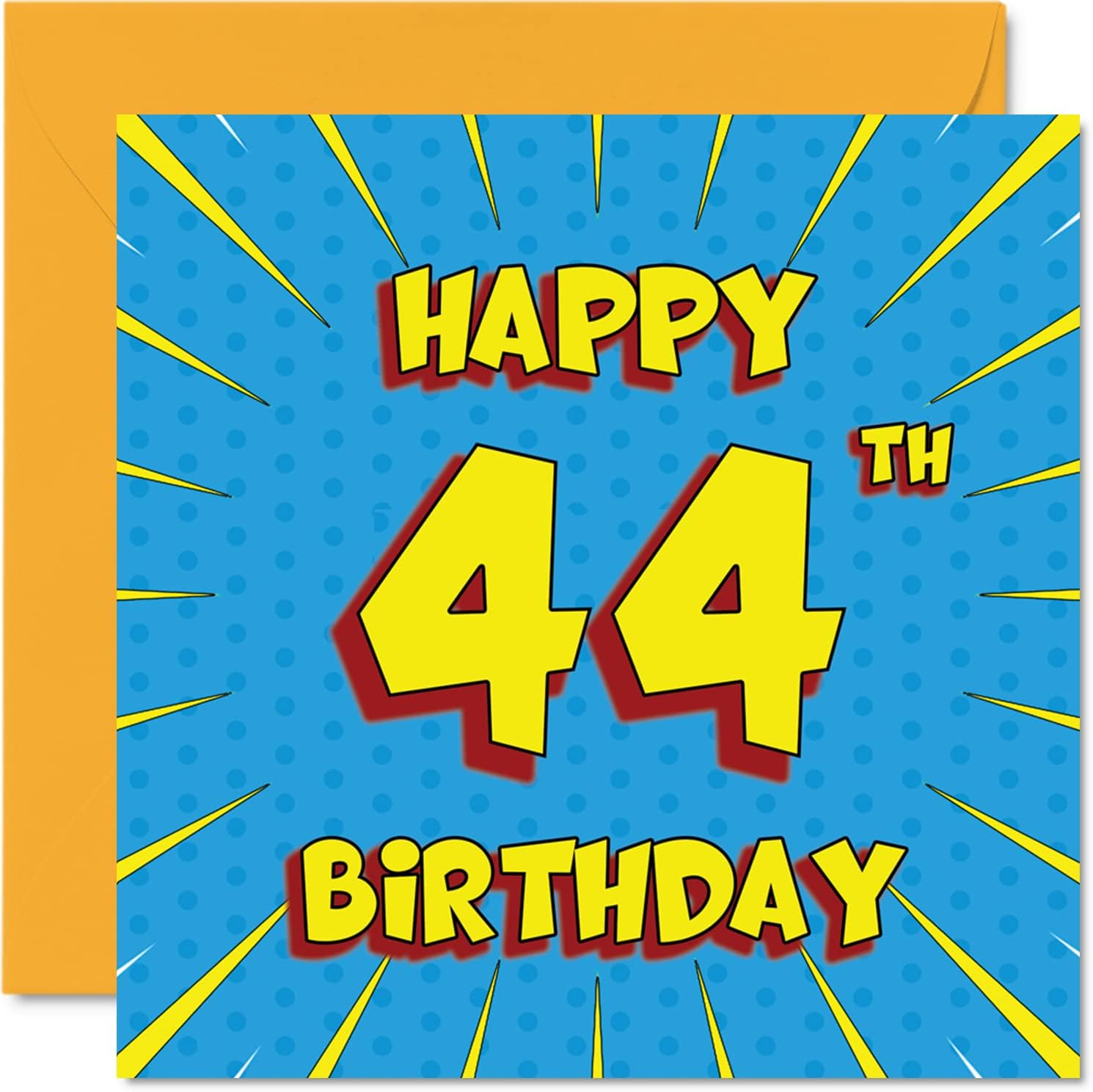 Fun 91st Birthday Cards for Men Woman - Comic Book - Happy Birthday Card for Grandma Gran Nan Pop Pops Great Grandpa Nanny Mom Dad Papa Granny, 5.7 x 5.7 Inch Greeting Cards, 91st Birthday Card