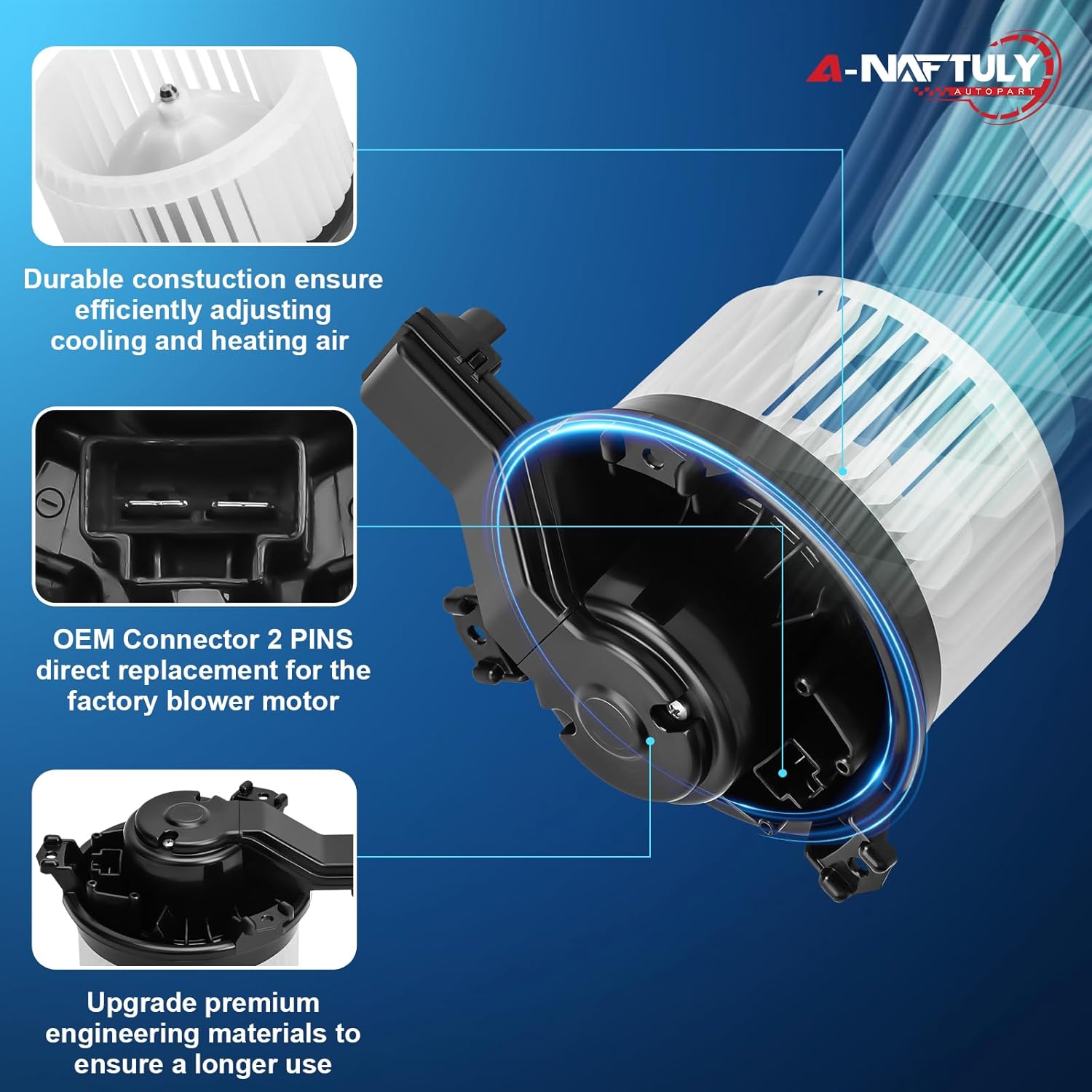 AC Blower Motor Fan Compatible with Subaru Crosstrek Impreza 2017-2023, Legacy/Outback 2020-2022, Honda CRV 2017-2023, Odyssey 2018-2023, HVAC Heater Blower Motor, Replace 72223FL00A, 79310TLAA51