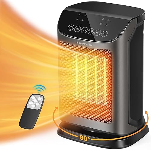 Spardar 1800W Stufetta Elettrica Basso Consumo, PTC Elettrica In Ceramica