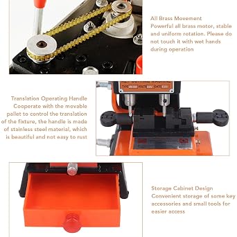 Key Cutting Machine - Vertical Copy Duplicator with 5 Duplicating Types, Professional Copying, Easy to Operate