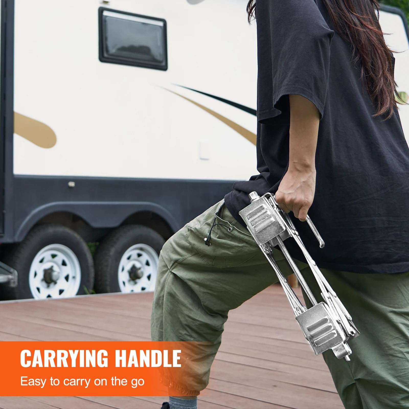 RV-Unterlegkeil-Stabilisator, X-förmiges Design für sicheres Parken und Nivellieren, ideal für Anhänger und Wohnmobile
