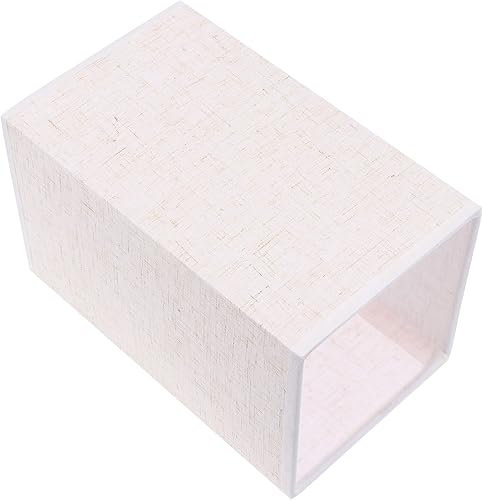 Miniatura 3 de Lurrose Pantalla cuadrada de tela para lámpara de tambor pequeño, pantalla de lino, pantalla cuadrada de tela, cubierta de lámpara de repuesto para