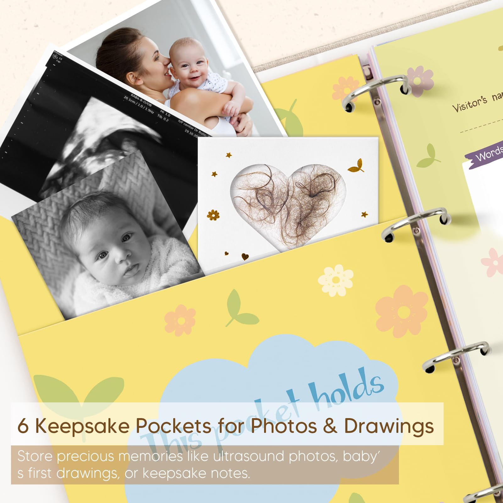 Libro dei ricordi per bambino e ragazza, libro senza tempo per i primi 5 anni, diario di gravidanza per la prima volta mamme – regalo per mamma per essere genere neutro diario album fotografico