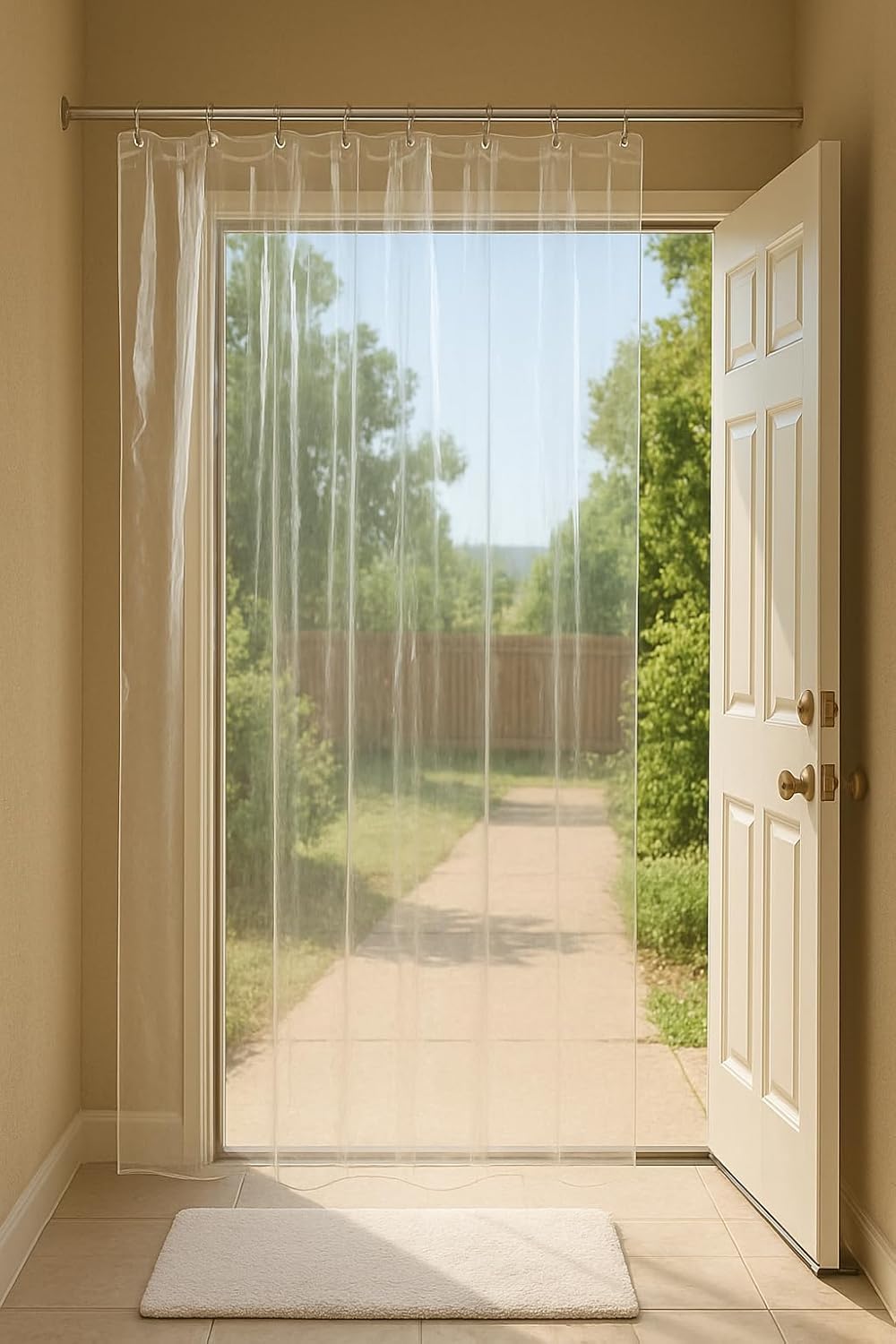 Review STITCHNEST PVC Transparent AC Curtain | Water Proof Quick Review STITCHNEST PVC Transparent AC Curtain | Water Proof Quick