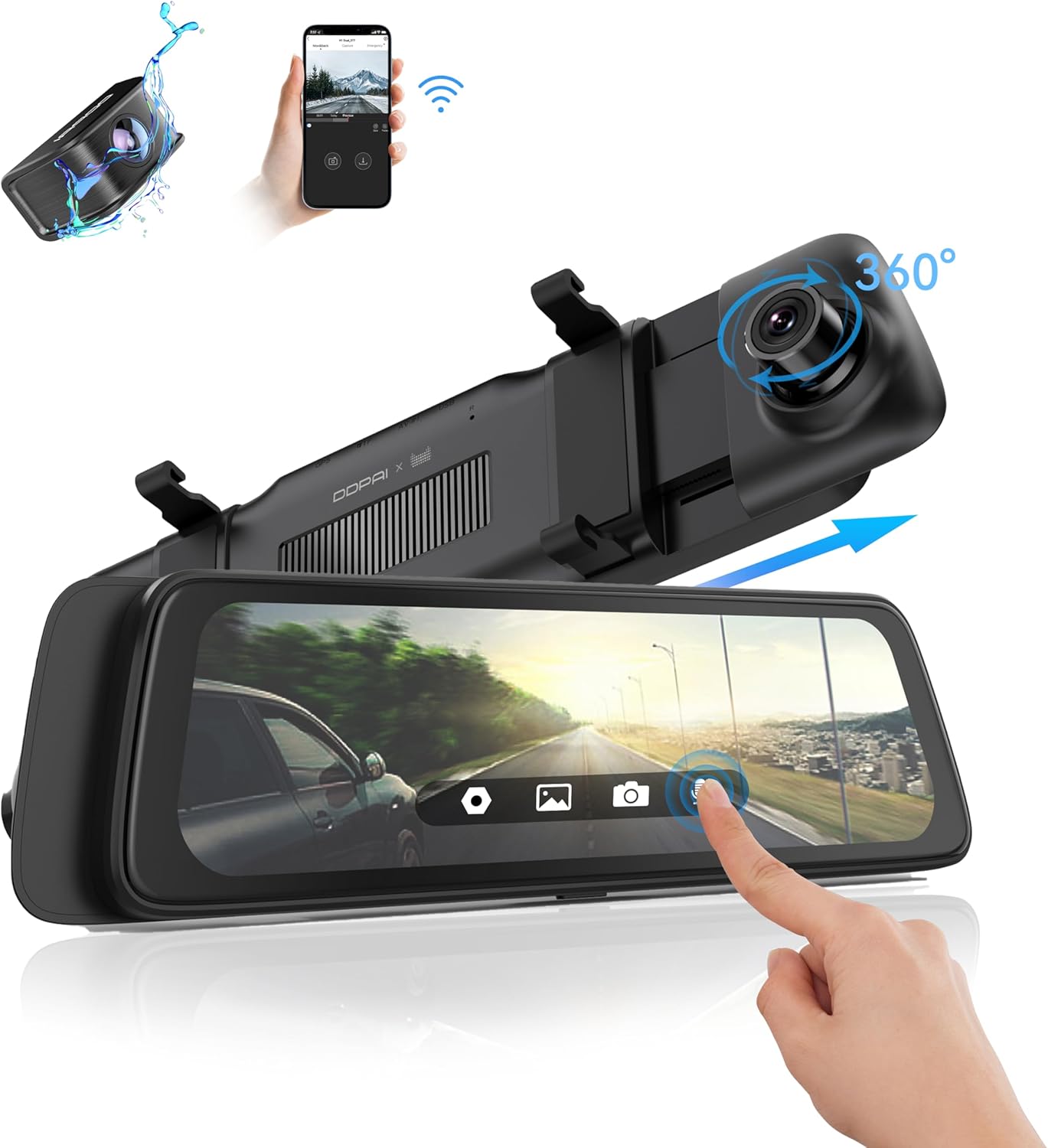 DDPAI Mola E3 Dual Dash Cam, Full Touch Mirror Dash Algeria Ubuy