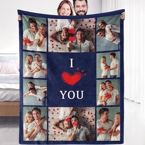 Miniatura 20 de Manta de Forro Polar Sherpa con Foto Personalizada - Suave, Cálida, Mullida - Regalos Personalizados para Parejas, Novio, Novia - Manta con Imagen 1